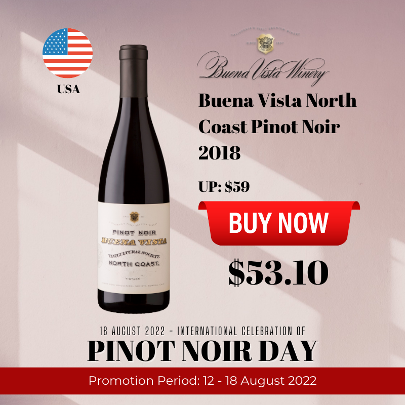 USA wine - Buena Vista North Coast Pinot Noir 2018